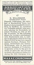 1938 Churchman's Association Footballers 1st Series #47 Ken Willingham Back