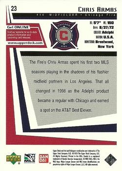 1999 Upper Deck MLS #23 Chris Armas Back