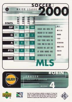 2000 Upper Deck MLS #11 Robin Fraser Back