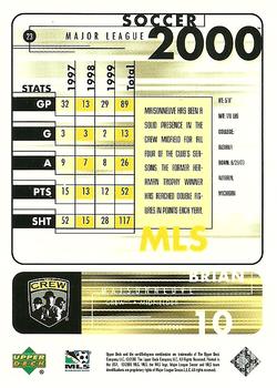 2000 Upper Deck MLS #23 Brian Maisonneuve Back