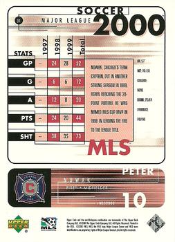 2000 Upper Deck MLS #31 Peter Nowak Back