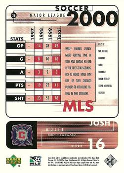 2000 Upper Deck MLS #33 Josh Wolff Back