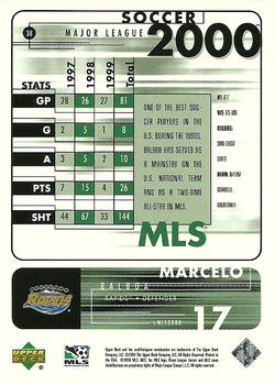 2000 Upper Deck MLS #38 Marcelo Balboa Back