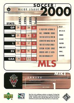 2000 Upper Deck MLS #84 Mike Ammann Back