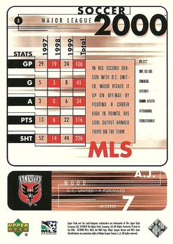 2000 Upper Deck MLS #8 A.J. Wood Back