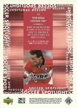 2000 Upper Deck MLS - Soccer Spotlight #S16 Peter Nowak Back