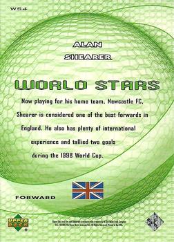 2000 Upper Deck MLS - World Stars #WS4 Alan Shearer Back