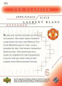 2001 Upper Deck Manchester United #101 Laurent Blanc Back
