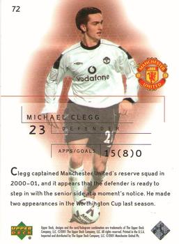 2001 Upper Deck Manchester United #72 Michael Clegg Back