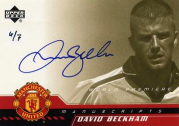2001 Upper Deck Manchester United - ManUscripts Gold #DB-G David Beckham Front