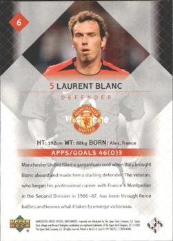 2002 Upper Deck Manchester United #6 Laurent Blanc Back