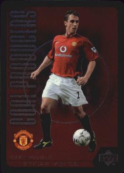2003 Upper Deck Manchester United Strike Force - Goal Producers #GP10 Gary Neville Front