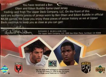 2004 Upper Deck MLS - MLS Dual Jerseys #BE-EB Ben Olsen / Edson Buddle Back