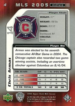 2005 Upper Deck MLS #4 Chris Armas Back