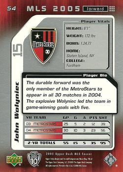 2005 Upper Deck MLS #54 John Wolyniec Back