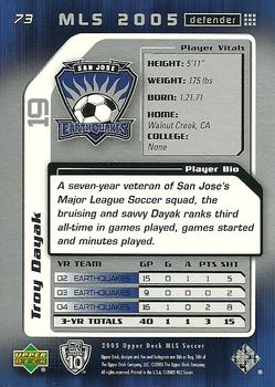 2005 Upper Deck MLS #73 Troy Dayak Back