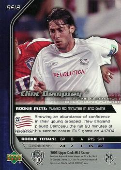 2005 Upper Deck MLS - Rookie Flashbacks #RF18 Clint Dempsey Back
