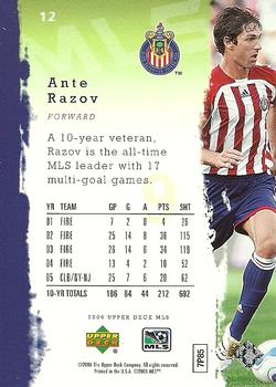 2006 Upper Deck MLS #12 Ante Razov Back