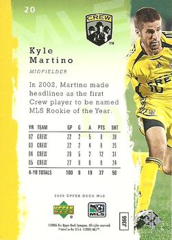 2006 Upper Deck MLS #20 Kyle Martino Back