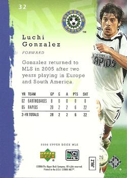 2006 Upper Deck MLS #32 Luchi Gonzalez Back