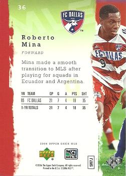 2006 Upper Deck MLS #36 Roberto Mina Back