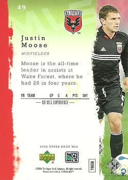 2006 Upper Deck MLS #49 Justin Moose Back