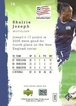 2006 Upper Deck MLS #78 Shalrie Joseph Back