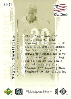 2006 Upper Deck MLS - History #HI-41 Taylor Twellman Back