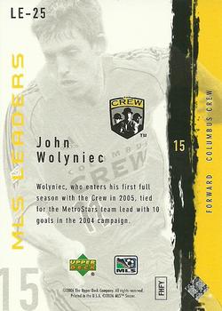 2006 Upper Deck MLS - Leaders #LE-25 John Wolyniec Back