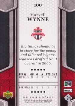 2007 Upper Deck MLS #100 Marvell Wynne Back