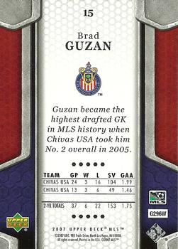 2007 Upper Deck MLS #15 Brad Guzan Back