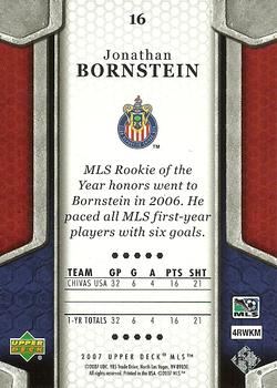 2007 Upper Deck MLS #16 Jonathan Bornstein Back