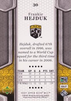 2007 Upper Deck MLS #30 Frankie Hejduk Back