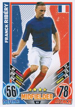 2012 Topps Match Attax Eurostars #63 Franck Ribery Front