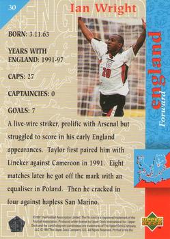 1998 Upper Deck England #30 Ian Wright Back