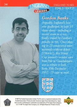 1998 Upper Deck England #34 Gordon Banks Back