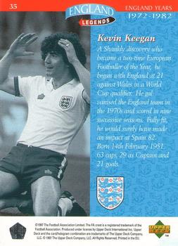 1998 Upper Deck England #35 Kevin Keegan Back