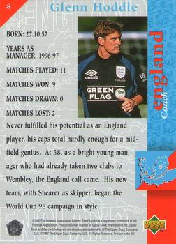 1998 Upper Deck England #8 Glenn Hoddle Back
