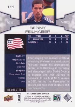 2012 Upper Deck MLS #111 Benny Feilhaber Back