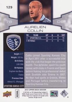 2012 Upper Deck MLS #129 Aurelien Collin Back