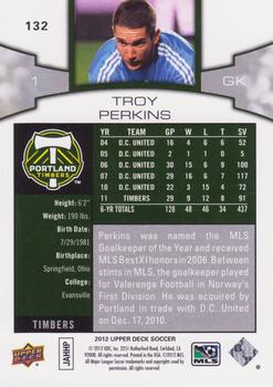 2012 Upper Deck MLS #132 Troy Perkins Back