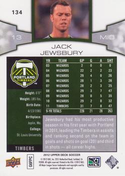 2012 Upper Deck MLS #134 Jack Jewsbury Back