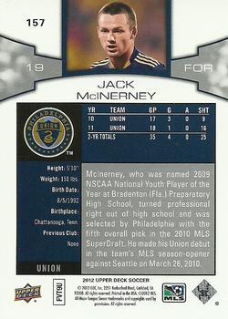 2012 Upper Deck MLS #157 Jack McInerney Back