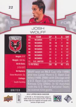 2012 Upper Deck MLS #22 Josh Wolff Back