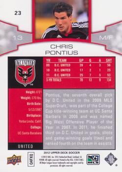 2012 Upper Deck MLS #23 Chris Pontius Back