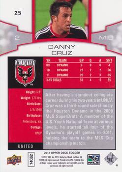 2012 Upper Deck MLS #25 Danny Cruz Back