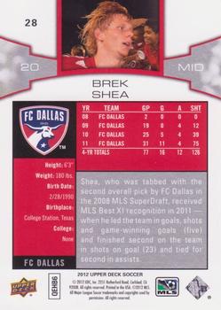 2012 Upper Deck MLS #28 Brek Shea Back