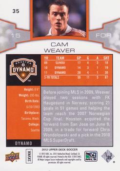 2012 Upper Deck MLS #35 Cam Weaver Back