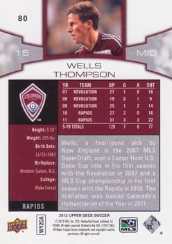 2012 Upper Deck MLS #80 Wells Thompson Back