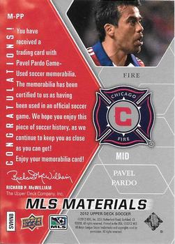 2012 Upper Deck MLS - MLS Materials #M-PP Pavel Pardo Back